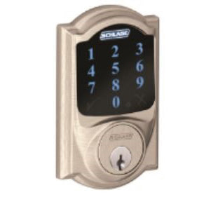 Schlage BE469NX CAM 619 Deadbolt, 1 Grade, Satin Nickel, 2-3/8 x 2-3/4 in Backset, C Keyway