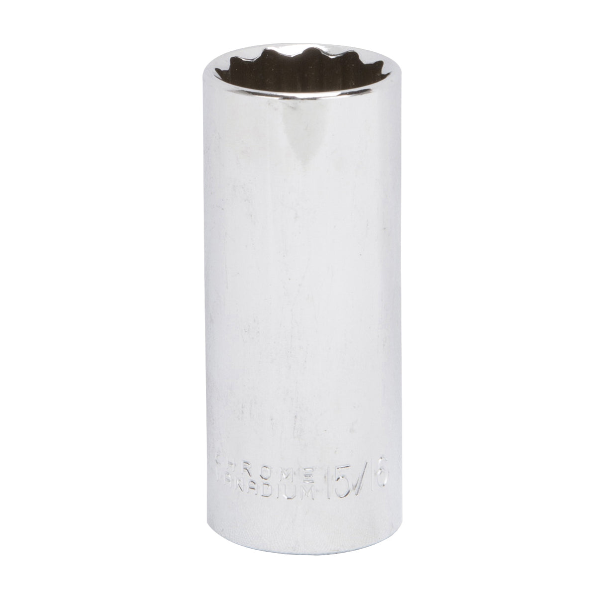 Vulcan MT6528616 Drive Socket, 15/16 in Socket, 1/2 in Drive, 12-Point, Chrome Vanadium Steel, Chrome