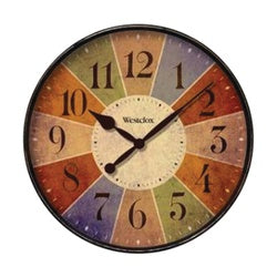 Westclox 32897 Clock, Round, Multi-Color Frame, Plastic Clock Face, Analog