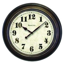 Westclox Classic Series 32213 Clock, Round, Brown Frame, Analog