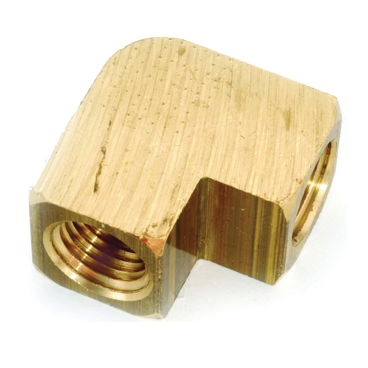 Anderson Metals 756100-02 Pipe Elbow, 1/8 in, FIP, 90 deg Angle, Brass, 1000 psi Pressure