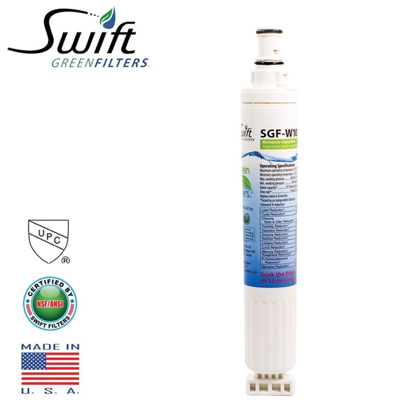 SWIFT GREEN FILTERS SGF-W10 Refrigerator Water Filter, 0.5 gpm, Coconut Shell Carbon Block Filter Media
