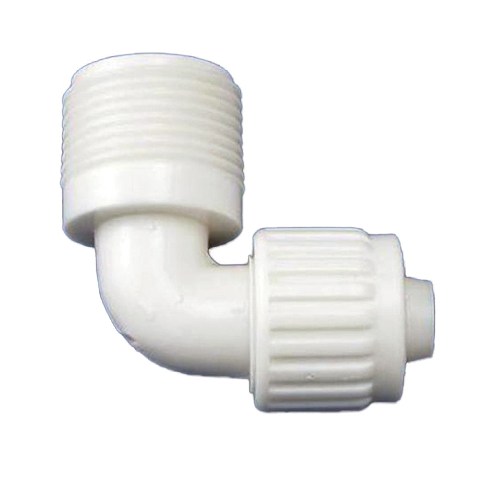 Flair-It PEXLOCK 16812 Pipe Elbow, 1/2 x 3/4 in, MPT, 90 deg Angle