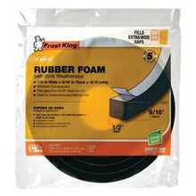 Load image into Gallery viewer, Frost King R534H Foam Tape, 3/4 in W, 10 ft L, 5/16 in Thick, Rubber, Black
