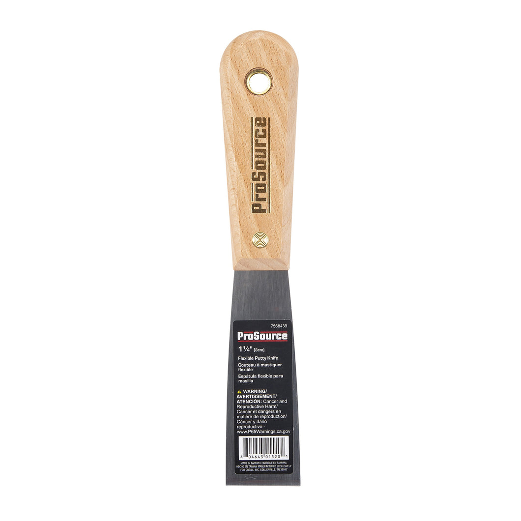 ProSource 01520R Putty Knife with Rivet, 1-1/4 in W HCS Blade