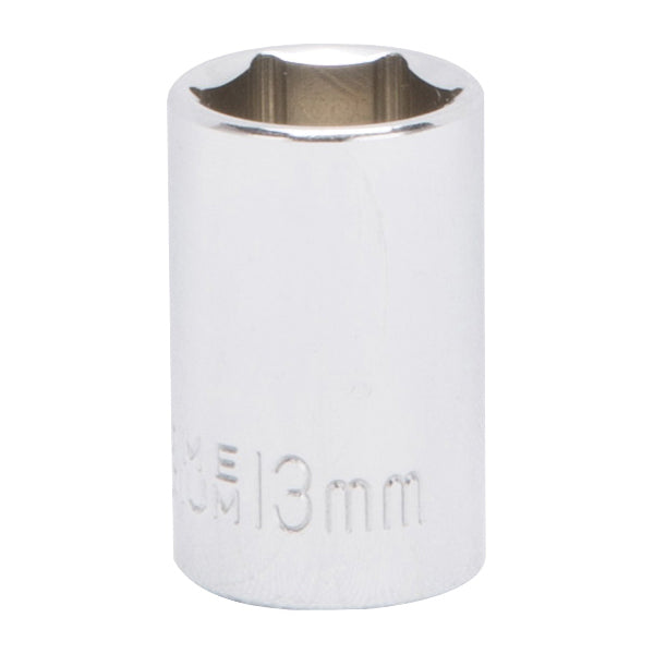 Vulcan MT6499214 Drive Socket, 13 mm Socket, 3/8 in Drive, 6-Point, Chrome Vanadium Steel, Chrome