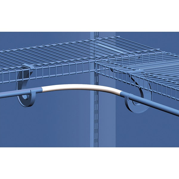 ClosetMaid 25633 Corner Round Bar, Steel, White