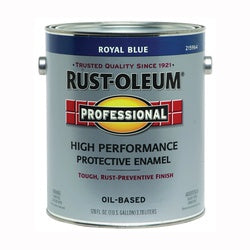 RUST-OLEUM 215964 Enamel Paint, Gloss, Royal Blue, 1 gal, Can, Oil Base, Application: Brush, Roller, Spray