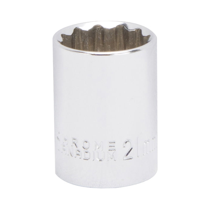 Vulcan MT6531057 Drive Socket, 21 mm Socket, 1/2 in Drive, 12-Point, Chrome Vanadium Steel, Chrome