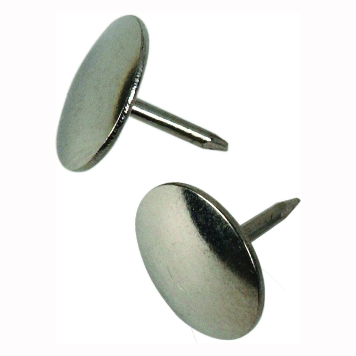 HILLMAN 122670 Thumb Tack, 15/64 in Shank, Steel, Nickel, Cap Head, Sharp Point