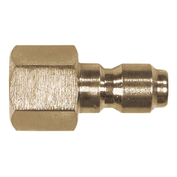 VALLEY INDUSTRIES PK-85300104 Plug, 3/8 in Connection, Quick Connect x FNPT, Steel, Plated