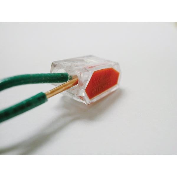 GB PushGard 19-PC2 Wire Connector, 22 to 12 AWG Wire, Copper Contact, Polycarbonate Housing Material, Clear/Red