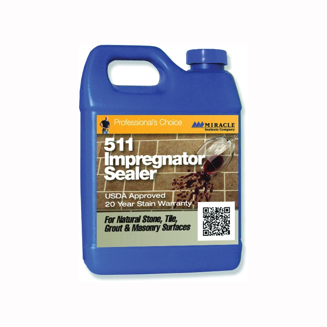 MIRACLE SEALANTS 511 Series 511-PT-12/1 Impregnator Sealer, Liquid, Colorless, 1 pt, Can