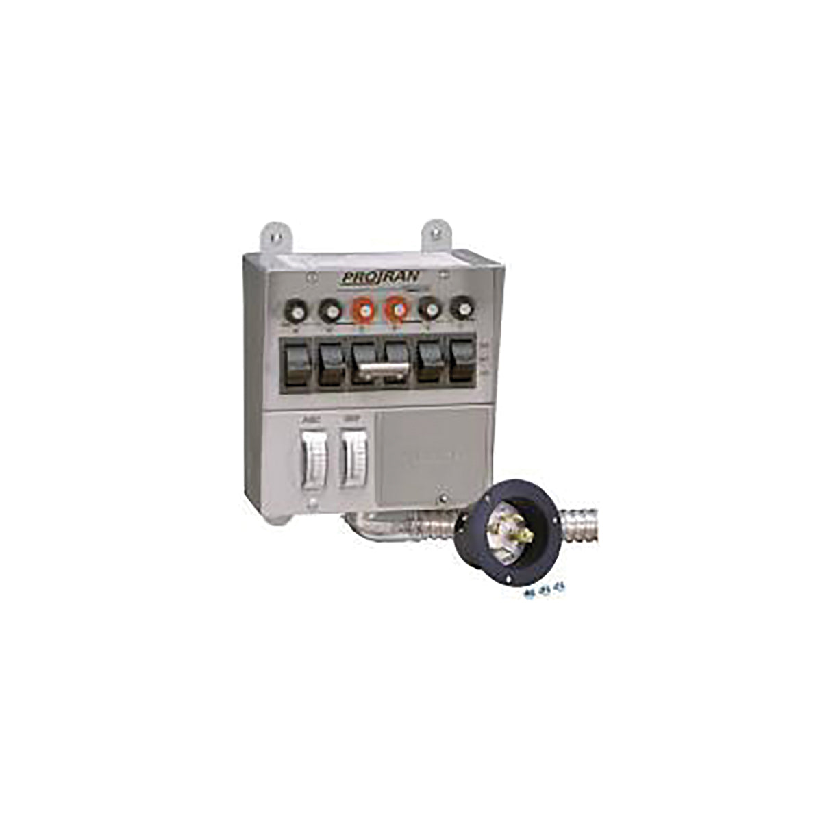 RELIANCE CONTROLS Pro/Tran 30216A Transfer Switch, 1 -Phase, 30 A, 120/250 V, 7 -Circuit, 6 -Breaker