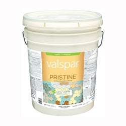 Valspar 027.0018405.008 Latex Paint, Satin, Clear, 5 gal, Pail