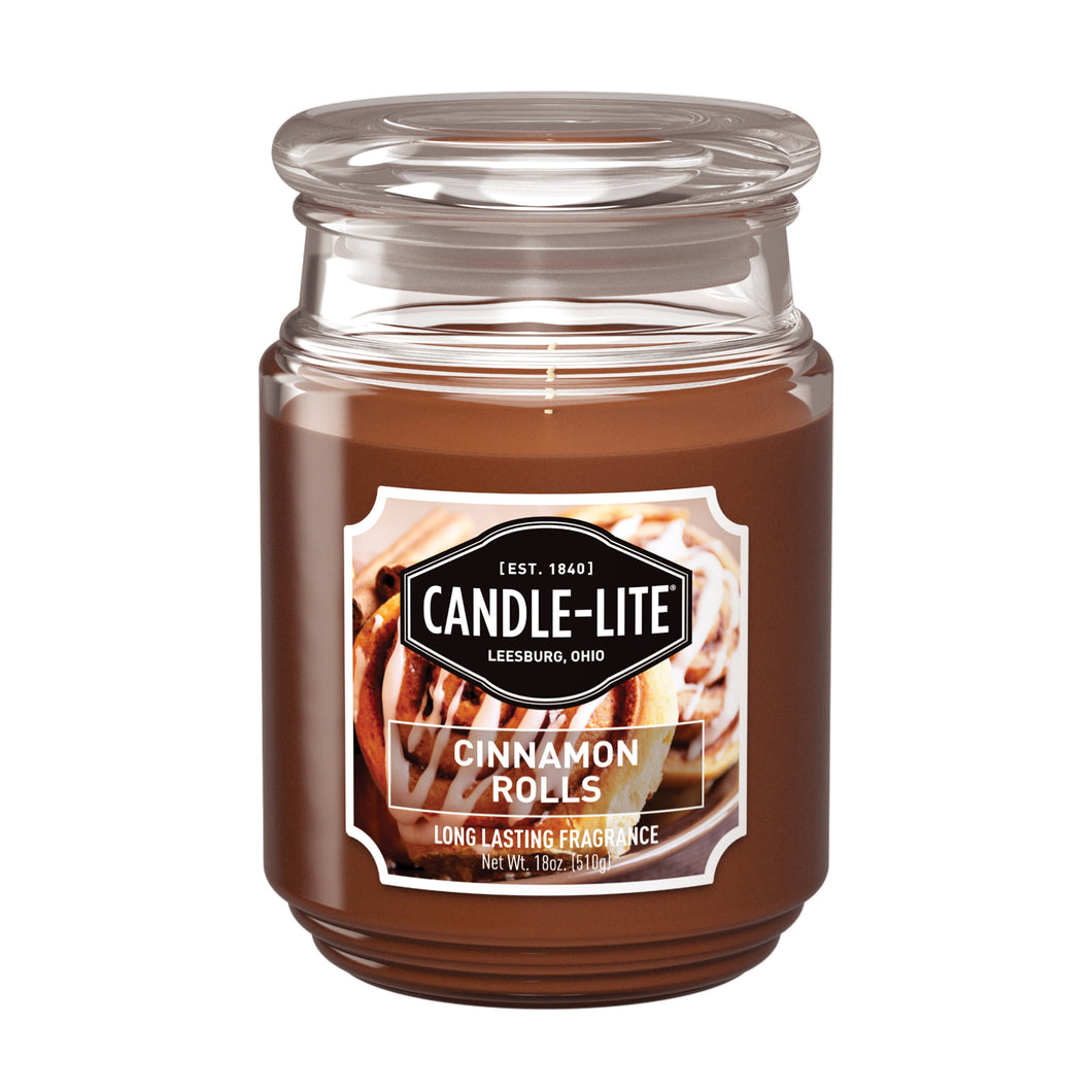CANDLE-LITE 3297549 Jar Candle, Cinnamon Pecan Swirl Fragrance, Caramel Brown Candle, 70 to 110 hr Burning