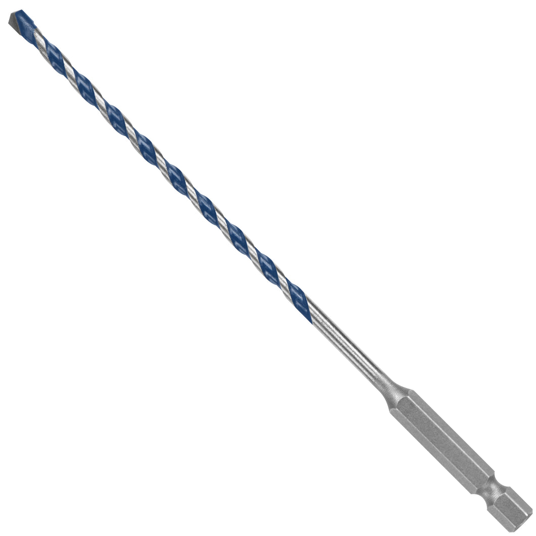 Bosch BlueGranite Turbo HCBG02T Hammer Drill Bit, 5/32 in Dia, 6 in OAL, Milled Flute, 2-Flute, 5/32 in Dia Shank
