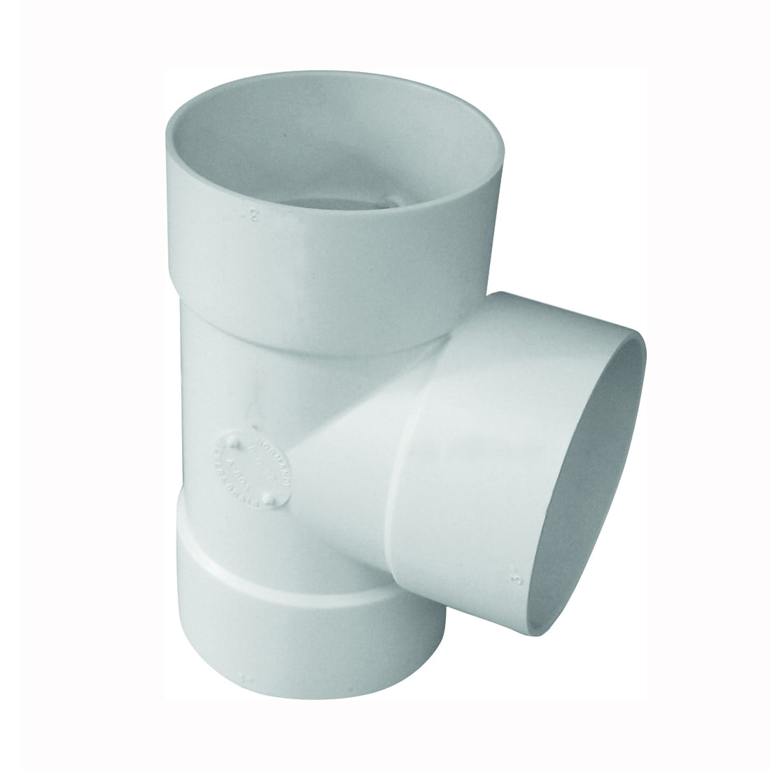 GENOVA 400 Series S41430 Bullnose Pipe Tee, 3 in, Hub, Styrene