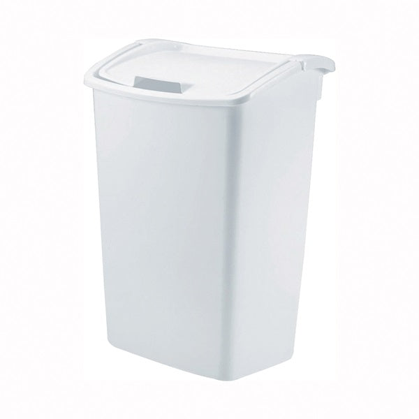Rubbermaid 2803 FG280300WHT Waste Basket, 45 qt Capacity, Polyethylene, White, 22 in H