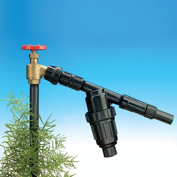 Raindrip R605DT Y-Filter and Fertilizer Applicator, NPT Inlet, 80 psi Pressure, 720 gph