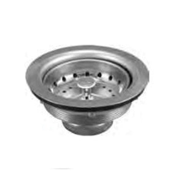 Keeney K5414-2 Basket Strainer with Fixed Post, Stainless Steel, For: 3-1/2 in Dia Opening Sink