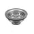 Keeney K5414-2 Basket Strainer with Fixed Post, Stainless Steel, For: 3-1/2 in Dia Opening Sink