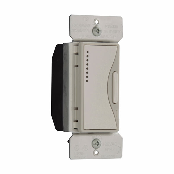 Eaton Wiring Devices Aspire 9534WS Smart Dimmer, 120 V, 600 W, Halogen, Incandescent Lamp, 3-Way, White