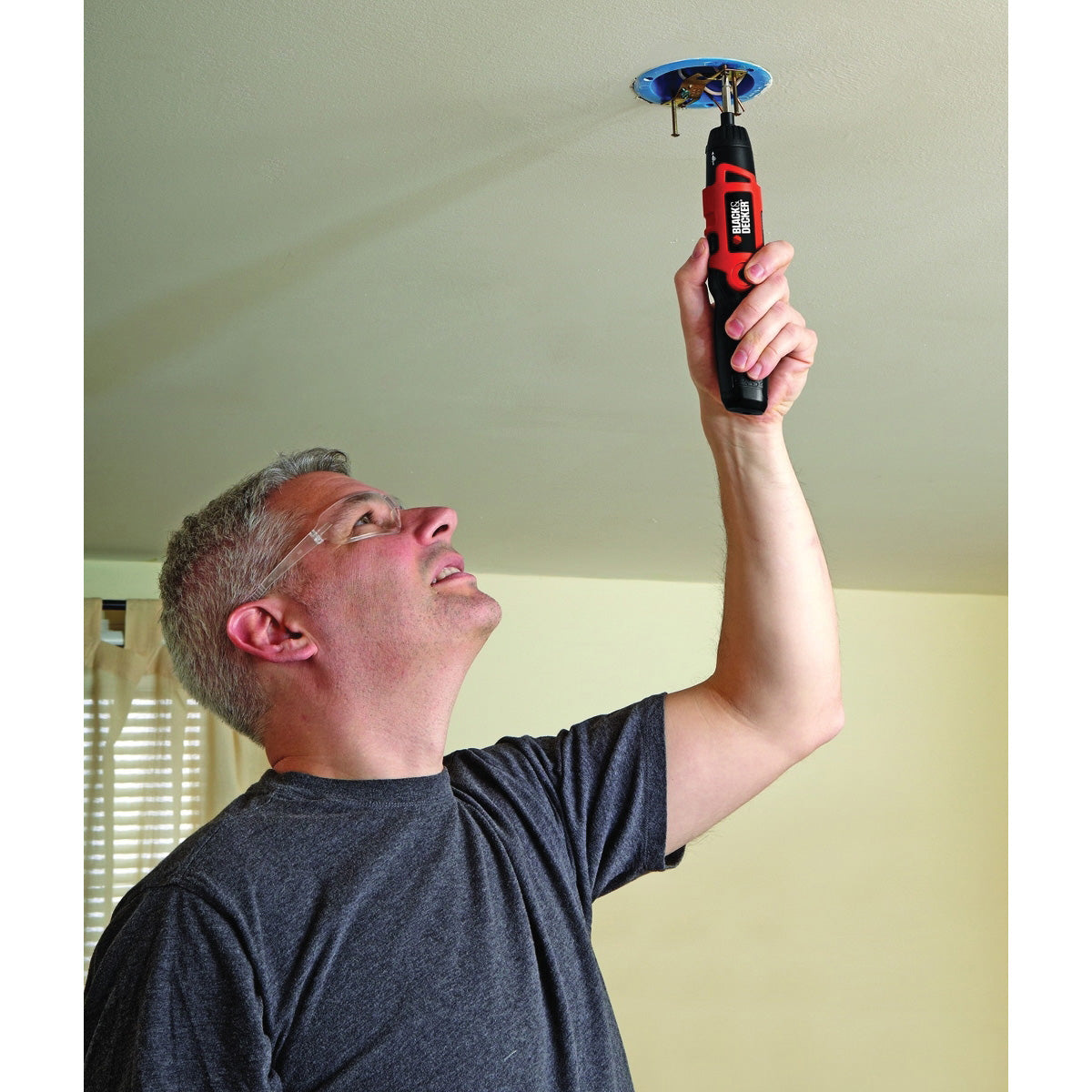 Black+Decker BDCS20C Screwdriver, Battery Included, 4 V, 1.4 Ah, 1/4 in Chuck, Hex Chuck