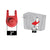 Korky 818MP Fill Valve and Flapper Kit, <1.6 gpf, Rubber Body, Black/Red/Silver, Anti-Siphon: No