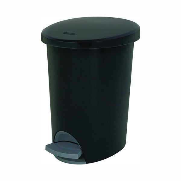 Sterilite Ultra 10819002 Waste Basket, 2.6 gal Capacity, Plastic, Black, 13-3/8 in H