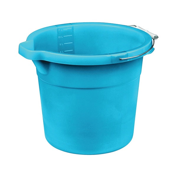 Sterilite 11254306 Spout Pail, 12 qt Capacity, Metal/Plastic, Blue