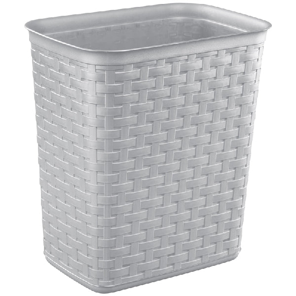 Sterilite 10346A06 Waste Basket, 3.4 gal Capacity, Plastic, Cement, 12-5/8 in H