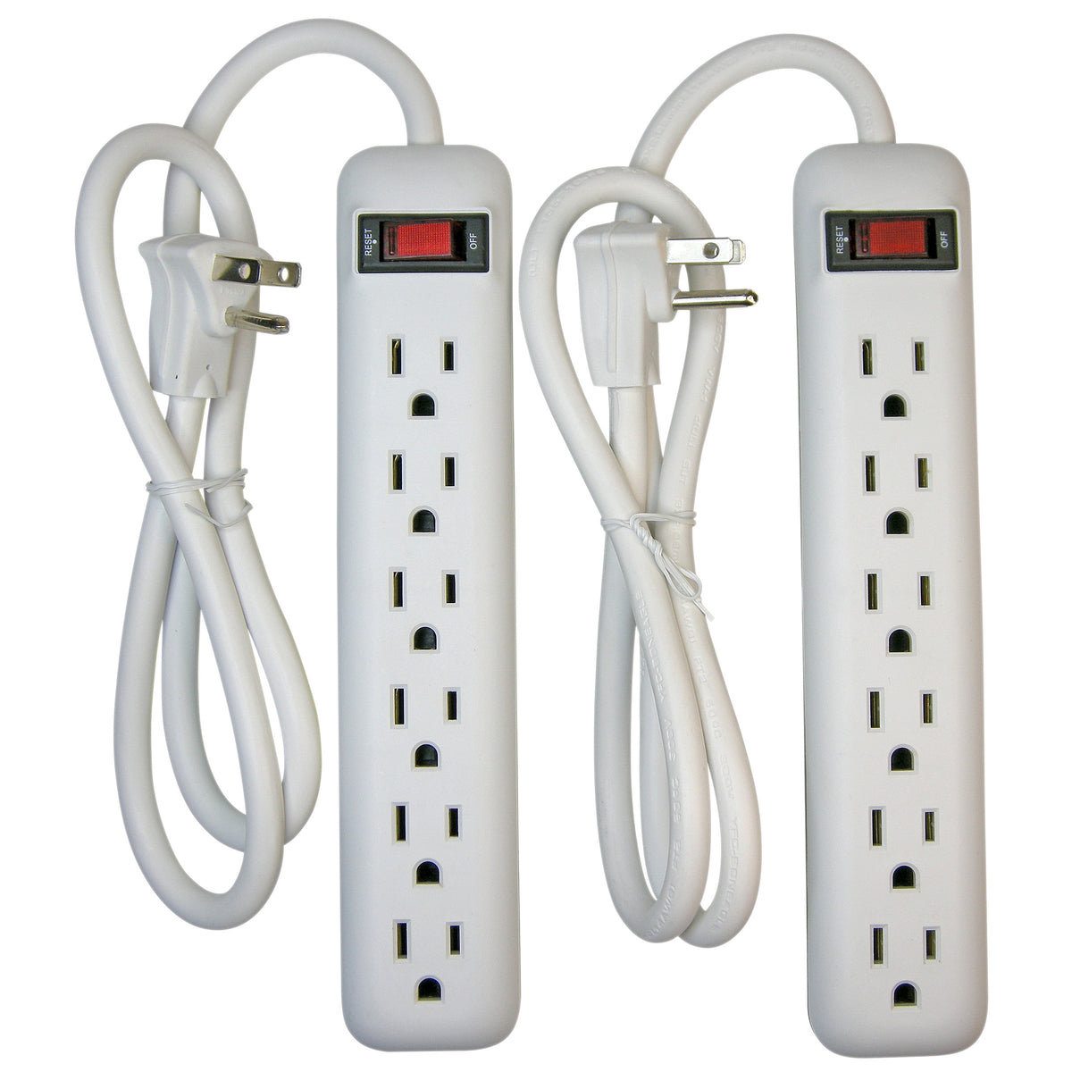 PowerZone OR7000X2 Power Outlet Strip, 6 -Socket, 15 A, 125 V