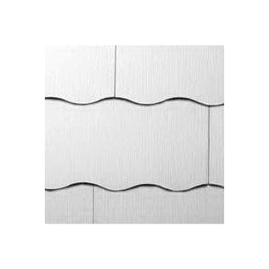 GAF Purity WeatherSide 2214000WG Shingle Siding, 12 in L Nominal, 24 in W Nominal, 11/64 in Thick Nominal, White