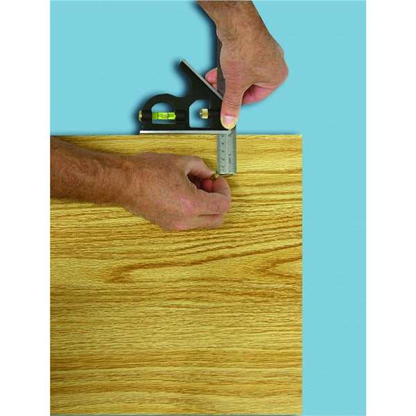 Swanson TC132 Combination Square, 1 in W Blade, 12 in L Blade, SAE Graduation, Stainless Steel Blade