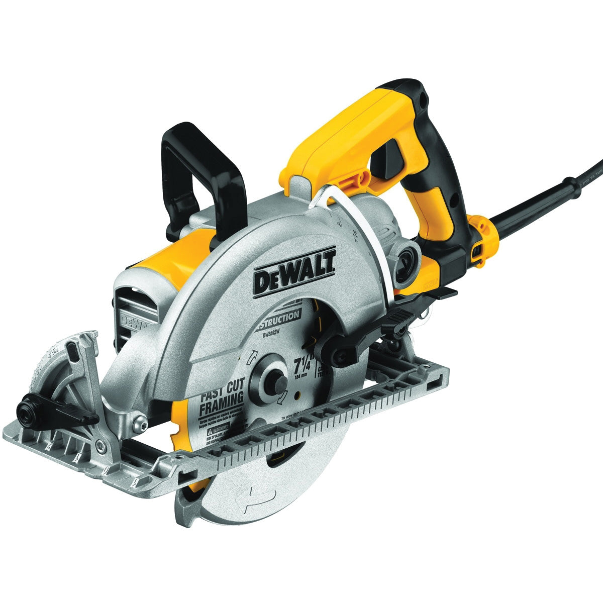 DeWALT DWS535 Circular Saw, 15 A, 7-1/4 in Dia Blade, 5/8 in Arbor, 53 deg Bevel