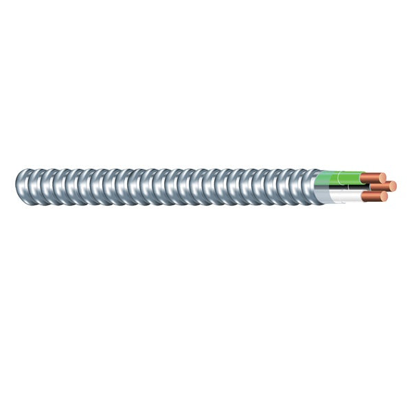 Southwire Armorlite 68579221 Armored Cable, 14 AWG Cable, 2 -Conductor, Copper Conductor, THHN/THWN Insulation