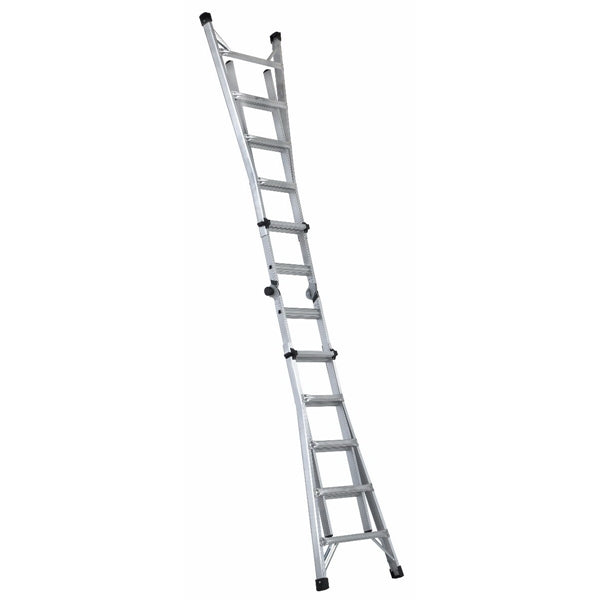 Louisville L-2098-22 Multi-Purpose Ladder, 11 to 19 ft Max Reach H, 20-Step, Type IA Duty Rating, Aluminum