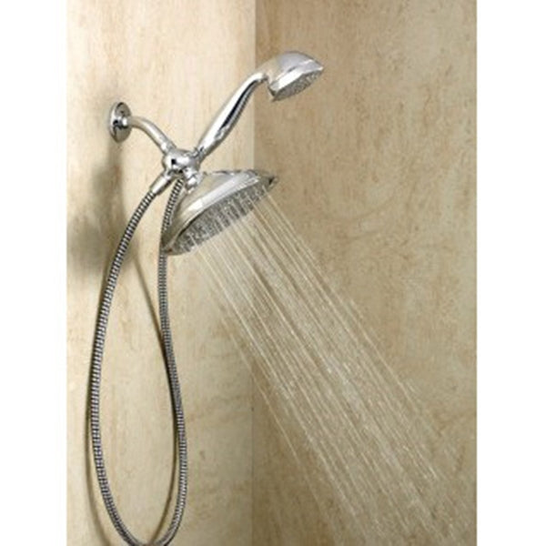 Moen Refresh 21005 Spray Head Standard with Hand Shower, 2.5 gpm, 1/2 in Connection, IPS, Chrome, 9 in Dia