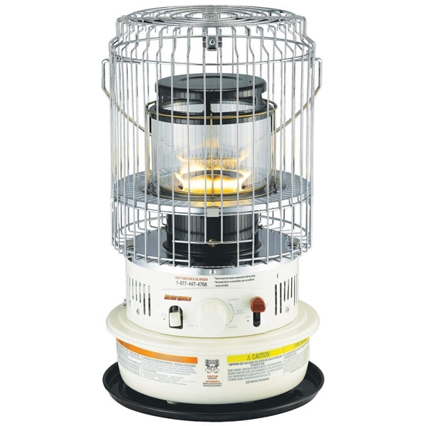 Kero World KW-12/DH1051 Portable Heater, 1.1 gal Fuel Tank, Kerosene, 10500 Btu, 350 sq-ft Heating Area, White