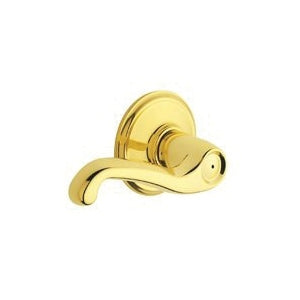 Schlage Flair Series F40 FLA 605 Privacy Lever, Brass