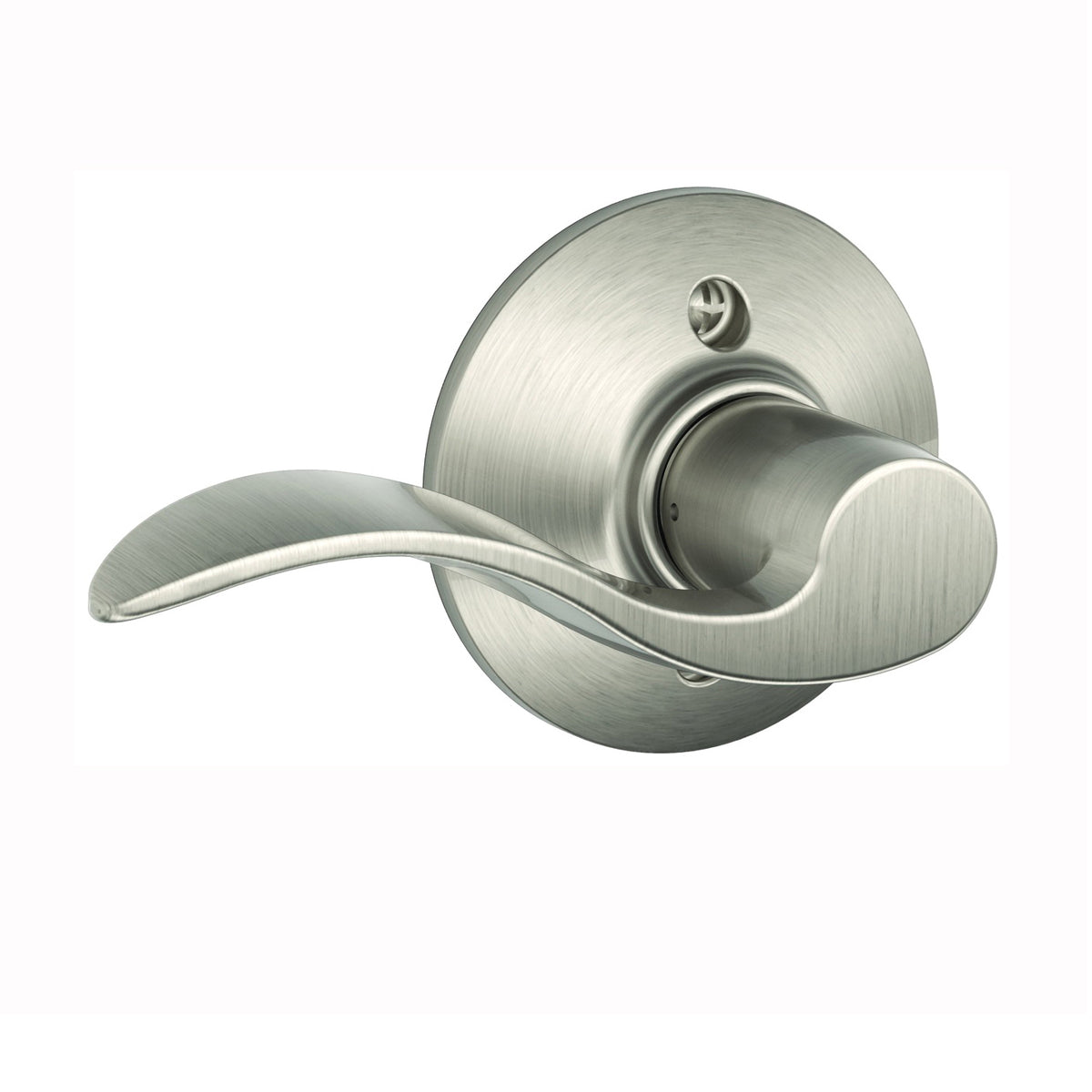 Schlage Accent Series F170 ACC 619 LH Dummy Lever, Zinc, Satin Nickel