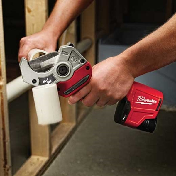 Milwaukee 2470-21 Plastic Pipe Shear Kit, Battery Included, 12 V, 1.5 Ah, 2 in Cutting Capacity, Switch Control