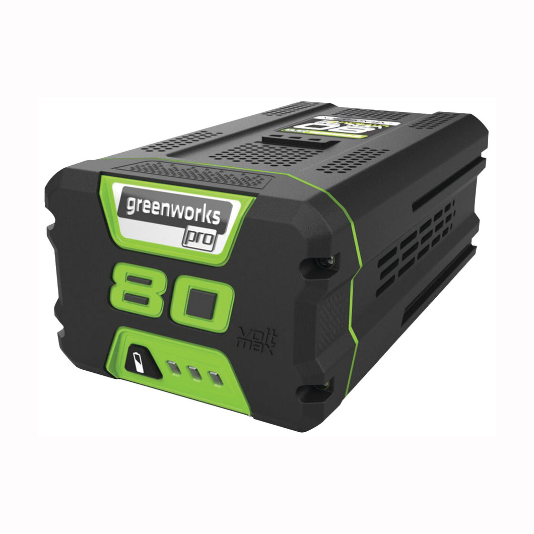 Greenworks GBA80200 Battery, 80 V Battery, 2 Ah, 30 min Charging