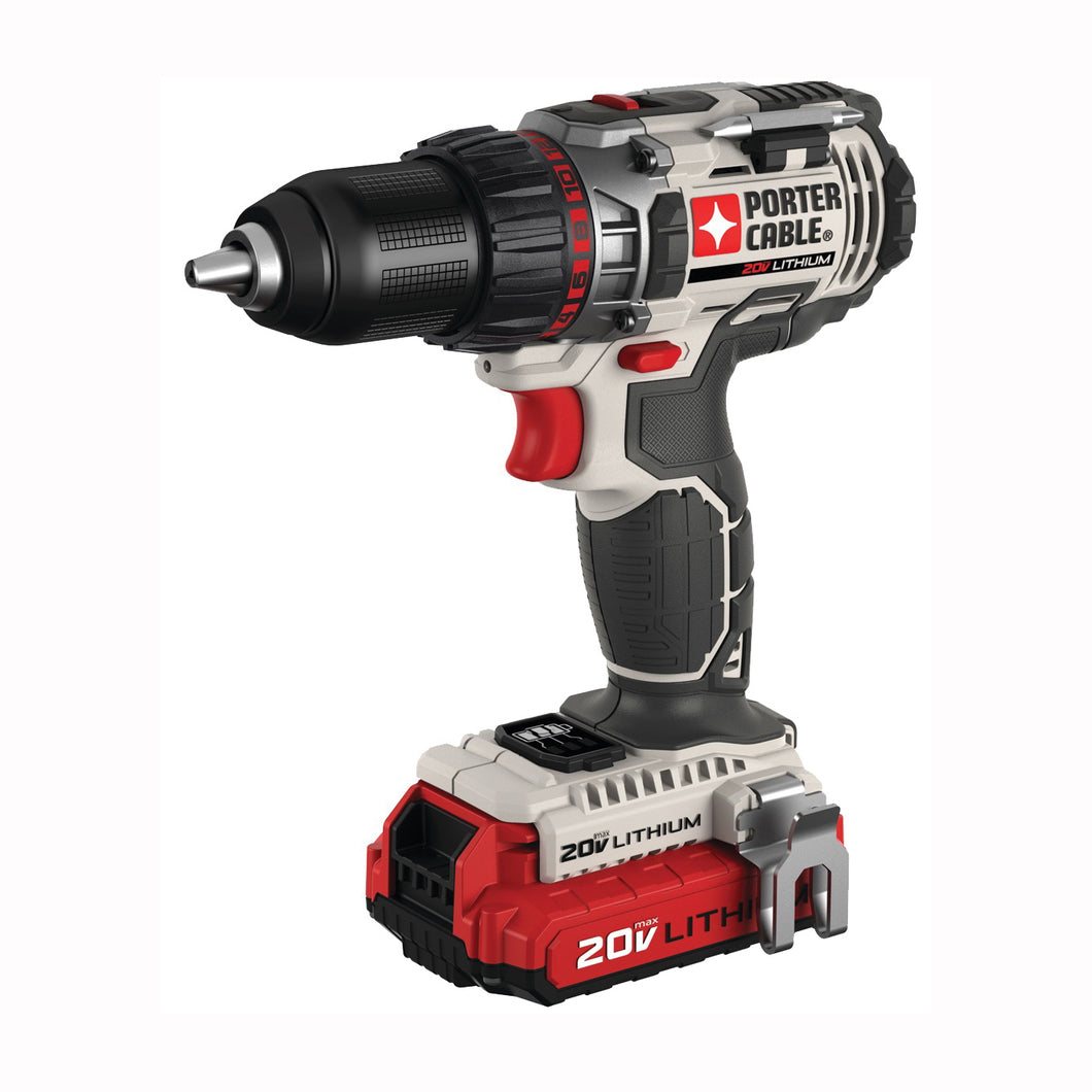 PORTER-CABLE PCCK600LB Drill/Driver Kit, Battery Included, 20 V, 1/2 in Chuck, Keyless Chuck
