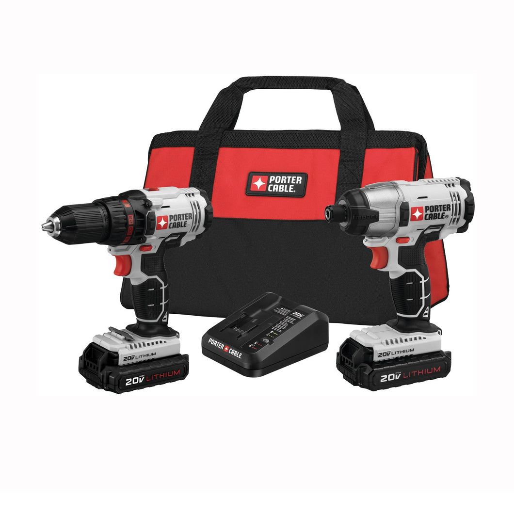 PORTER-CABLE PCCK604L2 Combination Kit, Battery Included, 20 V, 4-Tool, Lithium-Ion Battery