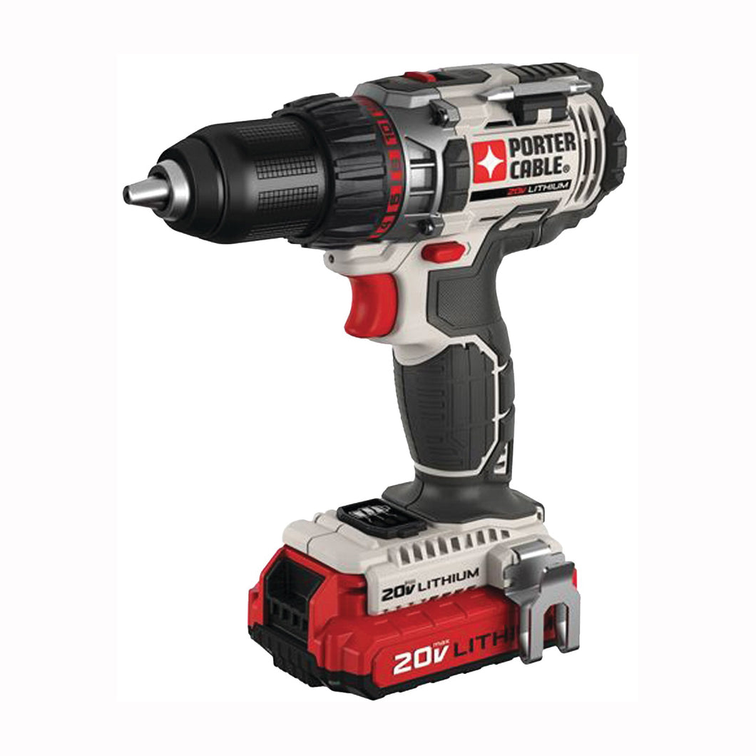 PORTER-CABLE PCC620LB Hammer Drill Kit, Battery Included, 20 V, 2 Ah, 1/2 in Chuck, Keyless Chuck