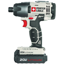 Load image into Gallery viewer, PORTER-CABLE PCC641LB Impact Driver Kit, Battery Included, 20 V, 1/4 in Drive, Hex Drive, 3100 ipm
