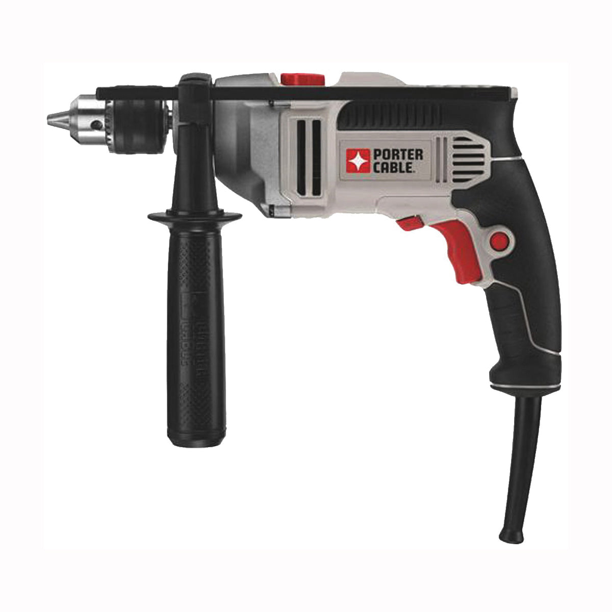 PORTER-CABLE PCE141 Hammer Drill, 7 A, Keyed Chuck, 1/2 in Chuck, 52,700 bpm, 0 to 3100 rpm Speed