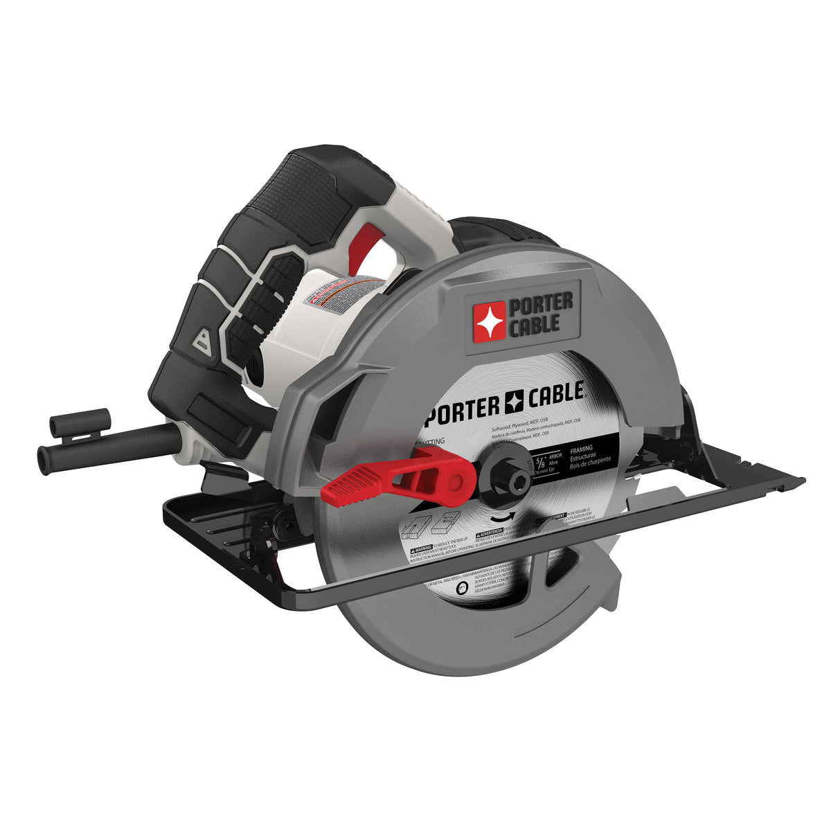 PORTER-CABLE PCE300 Circular Saw, 15 A, 7-1/4 in Dia Blade, 5/8 in Arbor, 45 deg Bevel